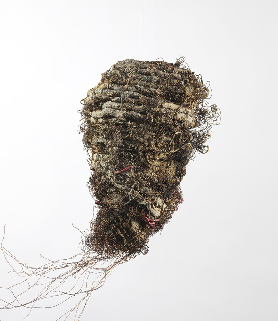 TiNan #82b, cotton cord, copper wire, coated wire, rice paste, pigment